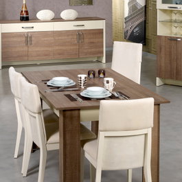 Hanah Home Mesa de Comedor Extensible Roble Oscuro